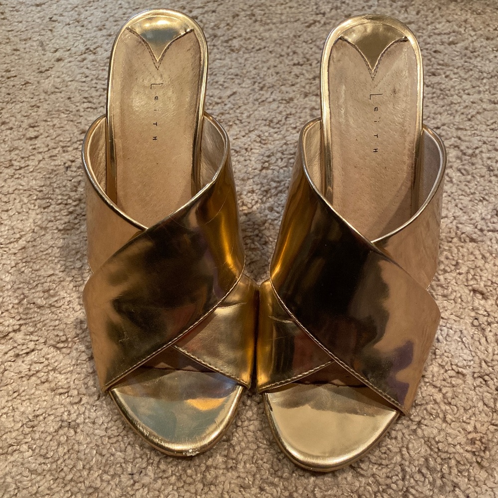 Leith metallic mules